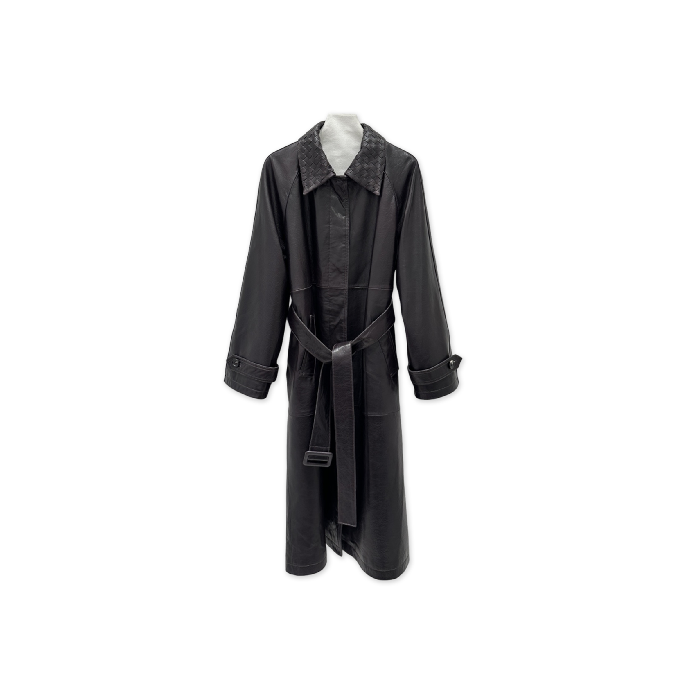 BOTTEGA VENETA LEATHER TRENCH COAT